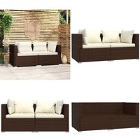 2-Sitzer-Sofa mit Kissen Braun Poly Rattan - Gartenmöbeln - Terasssofa - Rattan Möbel - Outdoor Sofa - Gartenlounge - Home & Living 2-Sitzer-Sofa mit Kissen Braun Poly Rattan - Gartenmöbeln - Terasssofa - Rattan Möbel - Outdoor Sofa - Gartenlounge - Home & Living von VIDAXL