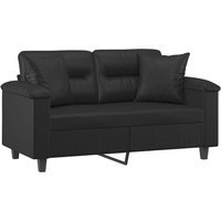 Vidaxl - 2-Sitzer-Sofa mit Zierkissen Schwarz 120 cm Kunstleder Vidaxl - 2-Sitzer-Sofa mit Zierkissen Schwarz 120 cm Kunstleder von VIDAXL
