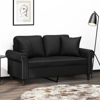 2-Sitzer-Sofa mit Zierkissen Schwarz 120 cm Kunstleder Vidaxl 2-Sitzer-Sofa mit Zierkissen Schwarz 120 cm Kunstleder Vidaxl von VIDAXL