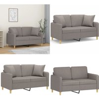 2-Sitzer-Sofa mit Zierkissen Taupe 120 cm Stoff - 2-Sitzer-Sofa - Wohnlandschaft - Tapete Sofa - Couchtisch - Sessel - Home & Living 2-Sitzer-Sofa mit Zierkissen Taupe 120 cm Stoff - 2-Sitzer-Sofa - Wohnlandschaft - Tapete Sofa - Couchtisch - Sessel - Home & Living von VIDAXL