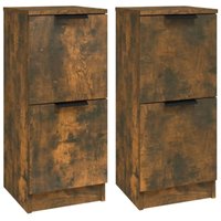 Sideboards 2 Stk. Räuchereiche 30x30x70 cm Holzwerkstoff Vidaxl von VIDAXL