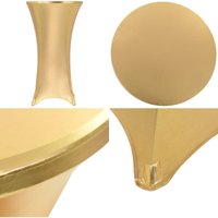 2 Stück Stretch-Tischdecken Golden 80 cm - Stretch-Tischhusse - Stretch-Tischhussen - Home & Living - Gold 2 Stück Stretch-Tischdecken Golden 80 cm - Stretch-Tischhusse - Stretch-Tischhussen - Home & Living - Gold von VIDAXL