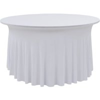 Vidaxl - 2 Stück Stretch-Tischdecken mit Rand Weiß 150x74 cm 37358 von VIDAXL