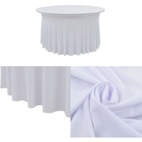 2 Stück Stretch-Tischdecken mit Rand Weiß 180 x 74 cm - Stretch-Tischhusse - Stretch-Tischhussen - Home & Living von VIDAXL