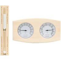 Bonnevie - 2-in-1 Sauna-Hygrothermograph und Sanduhr Set Massivholz Kiefer vidaXL96975 von BONNEVIE