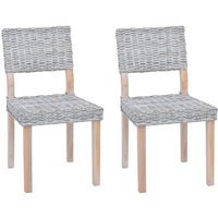 Esszimmerstuhl 2 pcs Weiß gewaschen 46 x 55 x 84 cm Kubu Rattan vidaXL Esszimmerstuhl 2 pcs Weiß gewaschen 46 x 55 x 84 cm Kubu Rattan vidaXL von VIDAXL