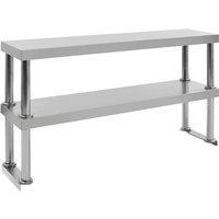 2-stufiger Arbeitstisch-Aufsatz 120 x 30 x 65 cm Edelstahl - Vidaxl von VIDAXL