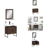 2-tlg. Badmöbel-Set Braun Eichen-Optik Holzwerkstoff - Badezimmermöbel - Badschrank - Spiegelschrank - Holzwerkstoff - Eiche Optik 2-tlg. Badmöbel-Set Braun Eichen-Optik Holzwerkstoff - Badezimmermöbel - Badschrank - Spiegelschrank - Holzwerkstoff - Eiche Optik von VIDAXL