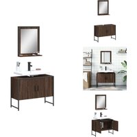 2-tlg. Badmöbel-Set Braun Eichen-Optik Holzwerkstoff - Badezimmermöbel - Badschrank - Spiegelschrank - Holzwerkstoff - Eiche Optik 2-tlg. Badmöbel-Set Braun Eichen-Optik Holzwerkstoff - Badezimmermöbel - Badschrank - Spiegelschrank - Holzwerkstoff - Eiche Optik von VIDAXL