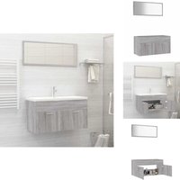 Vidaxl - 2-tlg. Badmöbel-Set Grau Sonoma Holzwerkstoff - Badmöbel Set - Holzwerkstoff - Waschbeckenunterschrank - Spiegelschrank - Grau Sonoma Vidaxl - 2-tlg. Badmöbel-Set Grau Sonoma Holzwerkstoff - Badmöbel Set - Holzwerkstoff - Waschbeckenunterschrank - Spiegelschrank - Grau Sonoma von VIDAXL