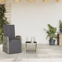 2-tlg. Garten-Essgruppe mit Kissen Grau Poly Rattan - Vidaxl 2-tlg. Garten-Essgruppe mit Kissen Grau Poly Rattan - Vidaxl von VIDAXL