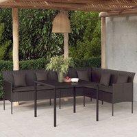 2-tlg. Garten-Essgruppe mit Kissen Schwarz Poly Rattan - Vidaxl 2-tlg. Garten-Essgruppe mit Kissen Schwarz Poly Rattan - Vidaxl von VIDAXL
