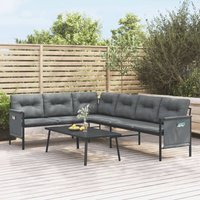 2-tlg. Garten-Lounge-Set Anthrazit Stahl - Vidaxl von VIDAXL
