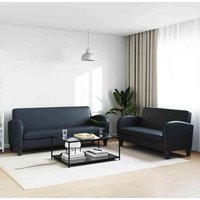 2-tlg. Sofa-Set Kunstleder Schwarz - Vidaxl von VIDAXL