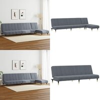 2-tlg. Sofagarnitur Dunkelgrau Samt - Samtsofa - Schlafcouch - Wohnzimmersofa - Couch Mit Chaise Longue - Ecksofa - Home & Living 2-tlg. Sofagarnitur Dunkelgrau Samt - Samtsofa - Schlafcouch - Wohnzimmersofa - Couch Mit Chaise Longue - Ecksofa - Home & Living von VIDAXL