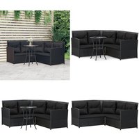 2-tlg. Sofagarnitur in L-Form mit Kissen Schwarz Poly Rattan - Gartenmöbeln - Lounge Set - Gartenlounge - Ratan Möbel - Poly Rattan - Home & Living 2-tlg. Sofagarnitur in L-Form mit Kissen Schwarz Poly Rattan - Gartenmöbeln - Lounge Set - Gartenlounge - Ratan Möbel - Poly Rattan - Home & Living von VIDAXL