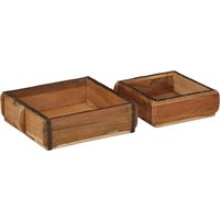 2-tlg. Tablett-Set Altholz Massiv vidaXL103715 von VIDAXL