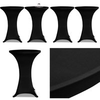 2 x Tischhusse für Stehtisch Stretchhusse Ø70 cm schwarz - Tischdecke - Tischdecken - Home & Living - Schwarz von VIDAXL