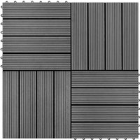 22 Stk. Terrassenfliesen 30 x 30 cm 2 qm wpc Grau Vidaxl Grau von BONNEVIE