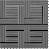 22 Stk. Terrassenfliesen 30 x 30 cm 2 qm wpc Grau Vidaxl Grau von BONNEVIE