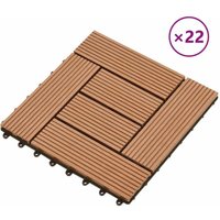 Vidaxl - 22 Stk. Terrassenfliesen 30 x 30 cm 2 qm wpc Braun Vidaxl - 22 Stk. Terrassenfliesen 30 x 30 cm 2 qm wpc Braun von VIDAXL