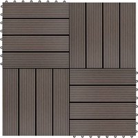 Vidaxl - 22 Stk. Terrassenfliesen 30 x 30 cm 2 qm wpc Dunkelbraun von VIDAXL