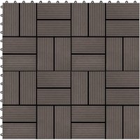 22 Stk. Terrassenfliesen 30 x 30 cm 2 qm wpc Dunkelbraun - Vidaxl 22 Stk. Terrassenfliesen 30 x 30 cm 2 qm wpc Dunkelbraun - Vidaxl von VIDAXL
