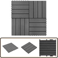 Vidaxl - 22 Stk. Terrassenfliesen 30 x 30 cm 2 qm wpc Grau - Terrassenfliesen - WPC-Fliesen - Gartenfliesen - Balkonfliesen - Badezimmerfliesen von VIDAXL