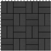 Vidaxl - 22 Stk. Terrassenfliesen 30 x 30 cm 2 qm wpc Schwarz von VIDAXL
