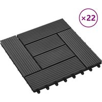 Vidaxl - 22 Stk. Terrassenfliesen 30 x 30 cm 2 qm wpc Schwarz Vidaxl - 22 Stk. Terrassenfliesen 30 x 30 cm 2 qm wpc Schwarz von VIDAXL