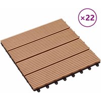 Vidaxl - 22 Stk. Terrassenfliesen 30 x 30 cm 2 qm wpc Teakholzfarbe von VIDAXL