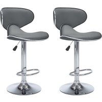 Barhocker 2 Stk. Grau Kunstleder Vidaxl von VIDAXL
