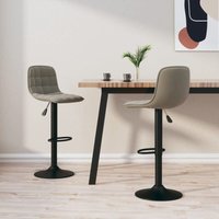Barhocker 2 Stk. Hellgrau Samt - Vidaxl von VIDAXL