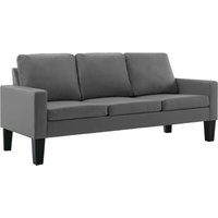 3-Sitzer-Sofa Grau Kunstleder vidaXL 3-Sitzer-Sofa Grau Kunstleder vidaXL von VIDAXL