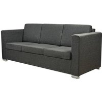 3-Sitzer Sofa Stoff Dunkelgrau Vidaxl 257226 von VIDAXL