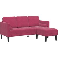 Vidaxl - Sofa 3-Sitzer mit Chaiselongue L-Form Weinrot 160 cm Samt Vidaxl - Sofa 3-Sitzer mit Chaiselongue L-Form Weinrot 160 cm Samt von VIDAXL