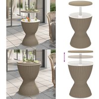 3-in-1 Tisch mit Eiskühler Hellbraun Polypropylen - Gartentisch - Kühlttisch - Rattan Optik - Outdoor Möbel - Partyttisch - Home & Living 3-in-1 Tisch mit Eiskühler Hellbraun Polypropylen - Gartentisch - Kühlttisch - Rattan Optik - Outdoor Möbel - Partyttisch - Home & Living von VIDAXL