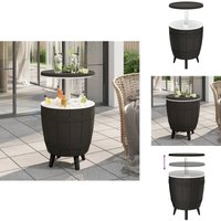 3-in-1 Tisch mit Eiskühler Schwarz Polypropylen - Gartentisch - Kühlttisch - Partytisch - Outdoortisch - Esstisch 3-in-1 Tisch mit Eiskühler Schwarz Polypropylen - Gartentisch - Kühlttisch - Partytisch - Outdoortisch - Esstisch von VIDAXL