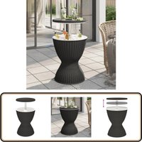 3-in-1 Tisch mit Eiskühler Schwarz Polypropylen - Gartentisch - Kühlttisch - Partyttisch - Outdoortisch - Eistruhe 3-in-1 Tisch mit Eiskühler Schwarz Polypropylen - Gartentisch - Kühlttisch - Partyttisch - Outdoortisch - Eistruhe von VIDAXL