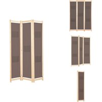 3-teiliger Raumteiler Braun 120 x 170 x 4 cm Stoff - Raumteiler - Holzrahmen - Stoffscreen - Schiebevorhang - Wohnbereich 3-teiliger Raumteiler Braun 120 x 170 x 4 cm Stoff - Raumteiler - Holzrahmen - Stoffscreen - Schiebevorhang - Wohnbereich von VIDAXL