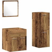 Badezimmermöbel Set mit Tür 3 pcs Altholz 41 x 38.5 x 46 cm Vidaxl von VIDAXL