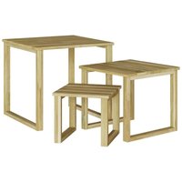 Liegestuhl Tisch Braun 50,5 x 50 x 46 cm Vidaxl von VIDAXL