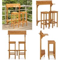 3-tlg. Balkon-Bar-Set Massivholz Akazie - Holz Bar Set - Akazie Gartenmöbel - Balkonmöbel - Bistro Set - Bartisch - Home & Living 3-tlg. Balkon-Bar-Set Massivholz Akazie - Holz Bar Set - Akazie Gartenmöbel - Balkonmöbel - Bistro Set - Bartisch - Home & Living von VIDAXL
