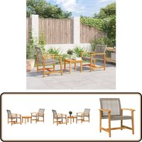 3-tlg. Bistro-Set Grau Poly Rattan und Akazienholz - Gartenmöbel - Bistro-Set - Outdoor-Möbel - Esstisch - Stühle 3-tlg. Bistro-Set Grau Poly Rattan und Akazienholz - Gartenmöbel - Bistro-Set - Outdoor-Möbel - Esstisch - Stühle von VIDAXL