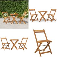 3-tlg. Bistro-Set Klappbar Massivholz Akazie - Gartenmöbel - Bistro Set - Akzient Holz - Gartenstuhl - Gartentisch - Home & Living 3-tlg. Bistro-Set Klappbar Massivholz Akazie - Gartenmöbel - Bistro Set - Akzient Holz - Gartenstuhl - Gartentisch - Home & Living von VIDAXL