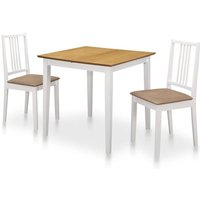 3-tlg. Essgruppe mdf Weiß - Vidaxl 3-tlg. Essgruppe mdf Weiß - Vidaxl von VIDAXL