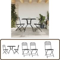 3-tlg. Garten-Essgruppe Anthrazit Streckgitter - Gartenmöbel Set - Gartentisch - Gartenstuhl - Metall Gartenmöbel - Anthrazit Gartenmöbel 3-tlg. Garten-Essgruppe Anthrazit Streckgitter - Gartenmöbel Set - Gartentisch - Gartenstuhl - Metall Gartenmöbel - Anthrazit Gartenmöbel von VIDAXL