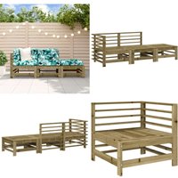 3-tlg. Garten-Lounge-Set Kiefernholz Imprägniert - Gartenmöbel - Loungeset - Gartenloungesessel - Rattan Möbel - Kiefernholzmöbel - Home & Living 3-tlg. Garten-Lounge-Set Kiefernholz Imprägniert - Gartenmöbel - Loungeset - Gartenloungesessel - Rattan Möbel - Kiefernholzmöbel - Home & Living von VIDAXL