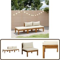 3-tlg. Garten-Lounge-Set mit Creme Kissen Massivholz Akazie - Gartensortiment - Loungeset - Gartenmöbel - Outdoor Möbel - Holz Lounge Set 3-tlg. Garten-Lounge-Set mit Creme Kissen Massivholz Akazie - Gartensortiment - Loungeset - Gartenmöbel - Outdoor Möbel - Holz Lounge Set von VIDAXL