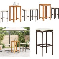 3-tlg. Gartenbar-Set Braun Massivholz Akazie und Poly Rattan - Gartenbar Set - Gartenmöbel - Esszimmergarnitur - Balkonmöbel - Terrasse Möbel - Home 3-tlg. Gartenbar-Set Braun Massivholz Akazie und Poly Rattan - Gartenbar Set - Gartenmöbel - Esszimmergarnitur - Balkonmöbel - Terrasse Möbel - Home von VIDAXL